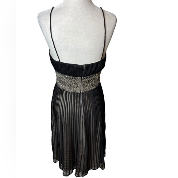 J.S Collections Chiffon Knee Length Cocktail fairy Dress beaded Waist Band 6 - Picture 4 of 10